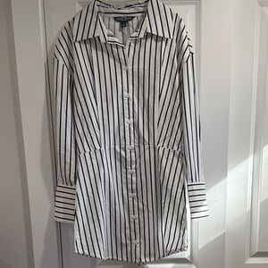 Classic Striped Long Sleeve Dress